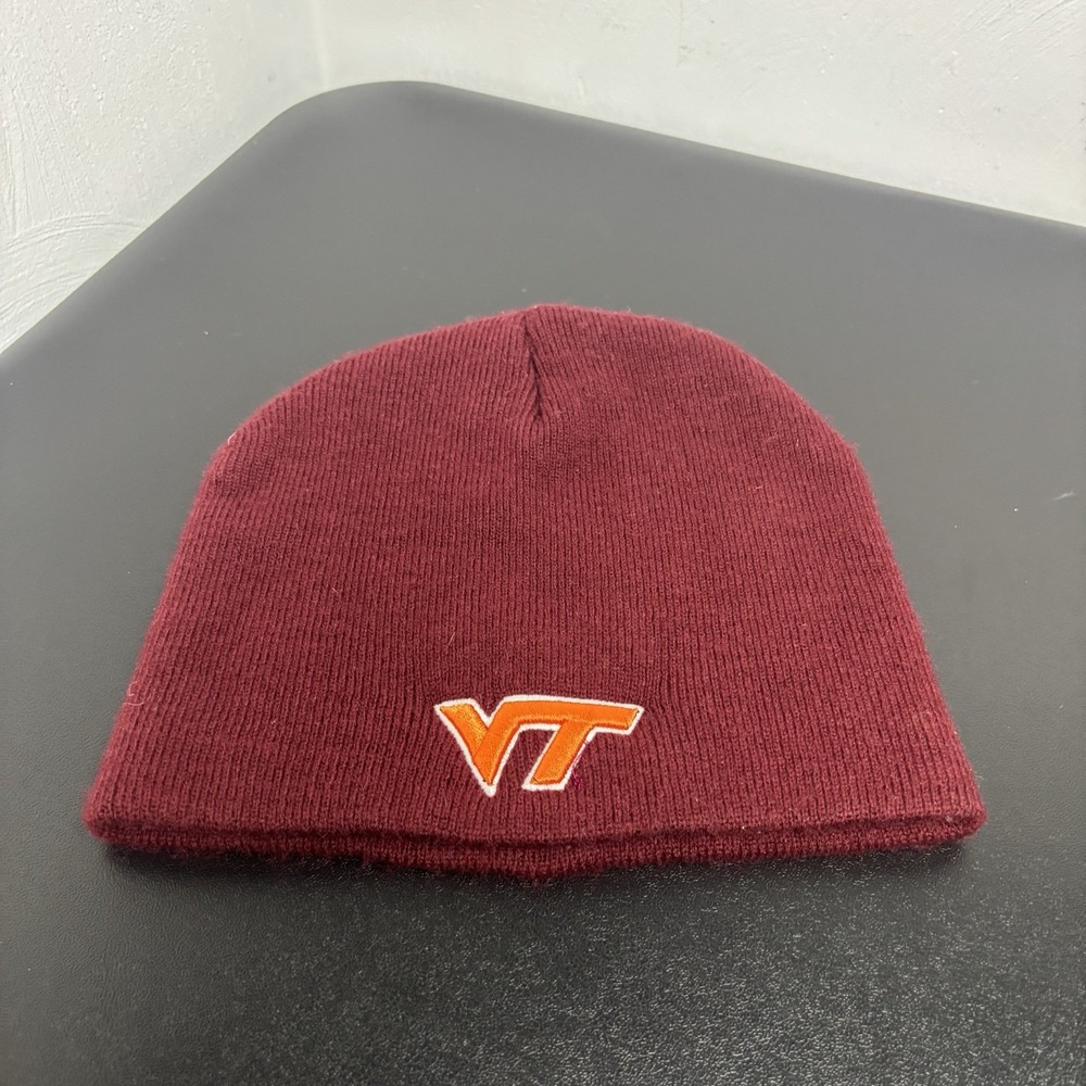 Virginia Tech Beanie Hat Top of the World Adult One Size VT Hokies Maroon Unisex